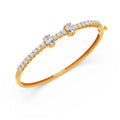 Oval Diamond Bangle Bracelet in Gold – Elegant Women’s Jewelry