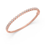 Yellow Gold Diamond Bezel Bangle – Minimal Luxury Bracelet