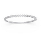 Yellow Gold Diamond Bezel Bangle – Minimal Luxury Bracelet