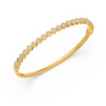 Yellow Gold Diamond Bezel Bangle – Minimal Luxury Bracelet