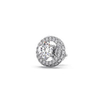 Double Halo Round Stud Diamond Earrings – Yellow Gold