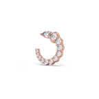Crescent Moon Diamond Earrings for Women – Yellow Gold with Pear Cut Sparkle