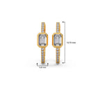 Emerald-Cut Hoop Diamond Earrings – Yellow Gold