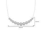Round Diamond Cascade Necklace – Elegant Circle Design in Yellow, Rose & Silver Gold