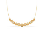 Round Diamond Cascade Necklace – Elegant Circle Design in Yellow, Rose & Silver Gold