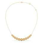 Round Diamond Cascade Necklace – Elegant Circle Design in Yellow, Rose & Silver Gold