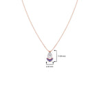 Pear Drop Diamond Pendant Necklace – Blue & White Gemstones in Gold