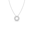 Diamond Circle Pendant Necklace – Sparkling Round Design in Yellow, Rose & Silver Gold