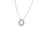 Diamond Circle Pendant Necklace – Sparkling Round Design in Yellow, Rose & Silver Gold