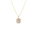 Square Halo Diamond Pendant Necklace – Elegant Sparkle in Gold, Rose Gold & Silver