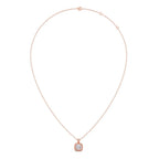 Cushion Halo Diamond Pendant Necklace – Classic Look in Gold, Rose Gold & Silver