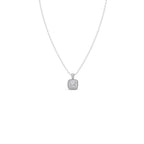 Cushion Halo Diamond Pendant Necklace – Classic Look in Gold, Rose Gold & Silver
