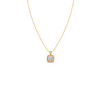 Cushion Halo Diamond Pendant Necklace – Classic Look in Gold, Rose Gold & Silver