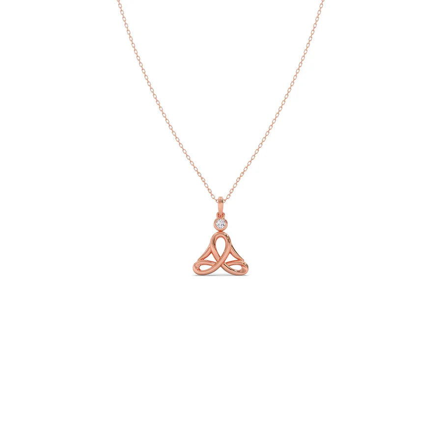 Trinity Knot Diamond Pendant Necklace – Yellow, Rose & White Gold Celtic Design | Trending Jewellery for Women