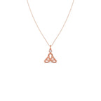 Trinity Knot Diamond Pendant Necklace – Yellow, Rose & White Gold Celtic Design | Trending Jewellery for Women