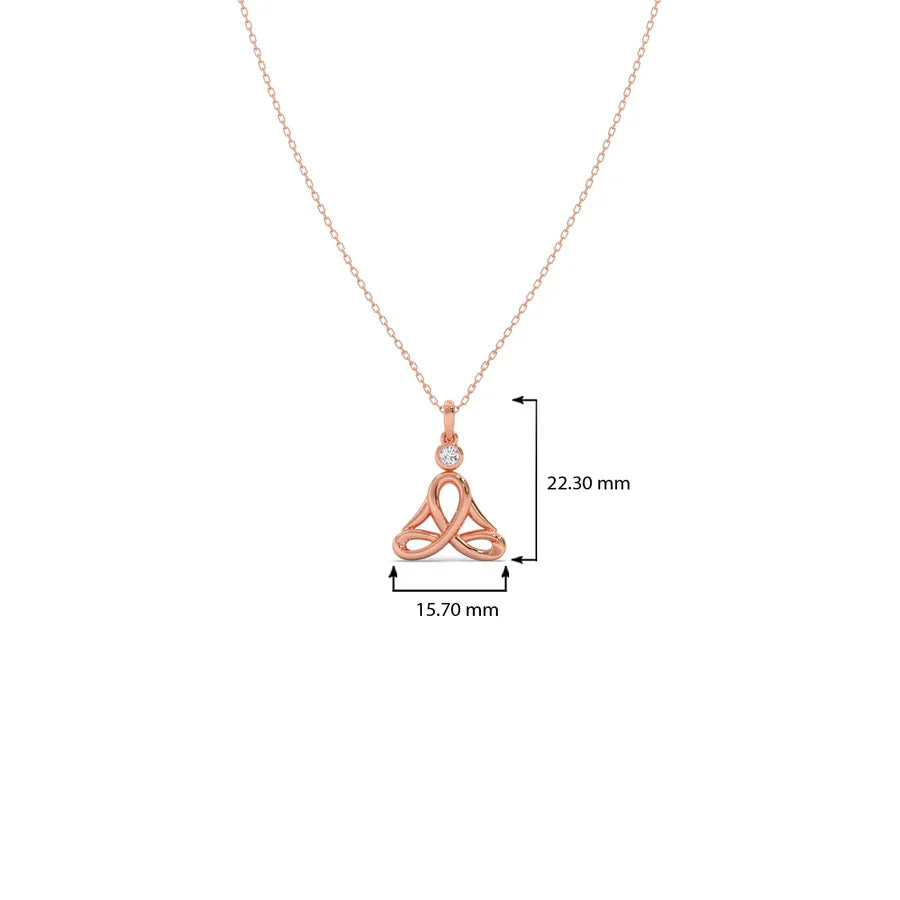 Trinity Knot Diamond Pendant Necklace – Yellow, Rose & White Gold Celtic Design | Trending Jewellery for Women