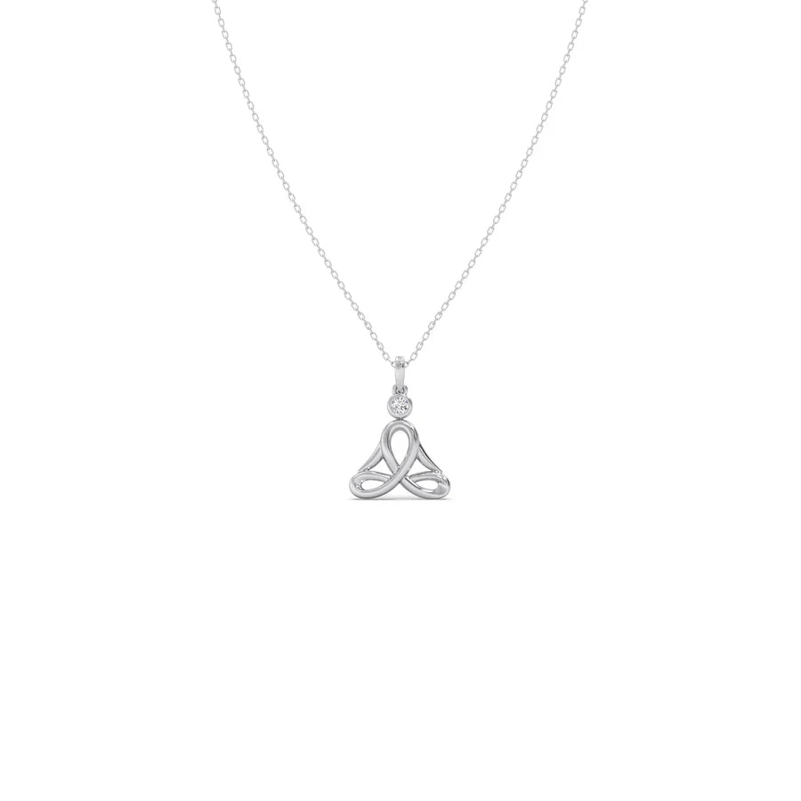 Trinity Knot Diamond Pendant Necklace – Yellow, Rose & White Gold Celtic Design | Trending Jewellery for Women