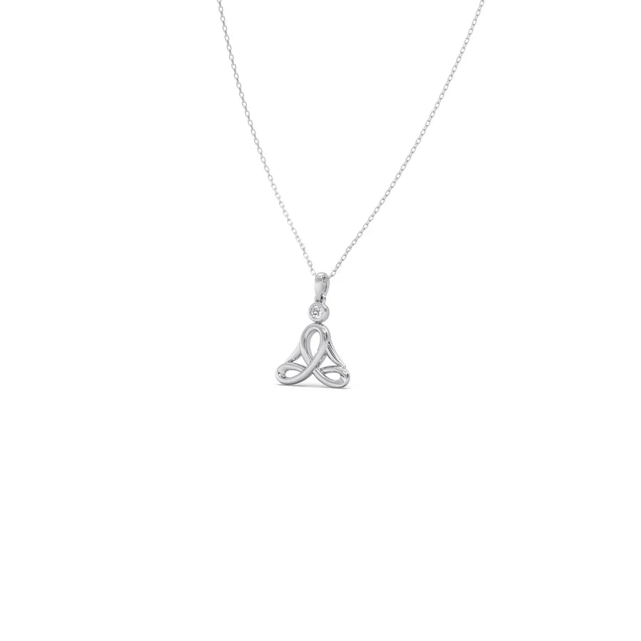 Trinity Knot Diamond Pendant Necklace – Yellow, Rose & White Gold Celtic Design | Trending Jewellery for Women