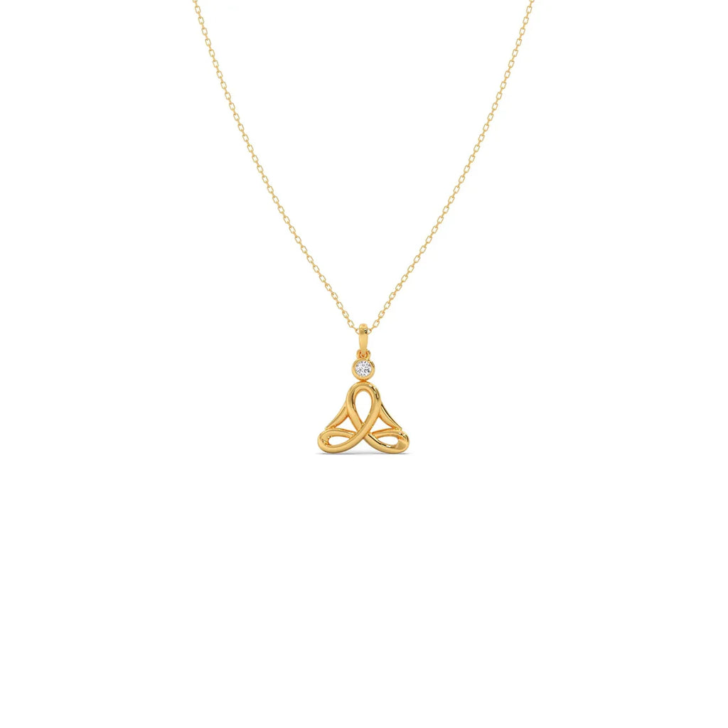 Trinity Knot Diamond Pendant Necklace – Yellow, Rose & White Gold Celtic Design | Trending Jewellery for Women