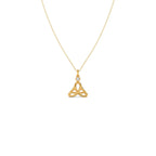 Trinity Knot Diamond Pendant Necklace – Yellow, Rose & White Gold Celtic Design | Trending Jewellery for Women