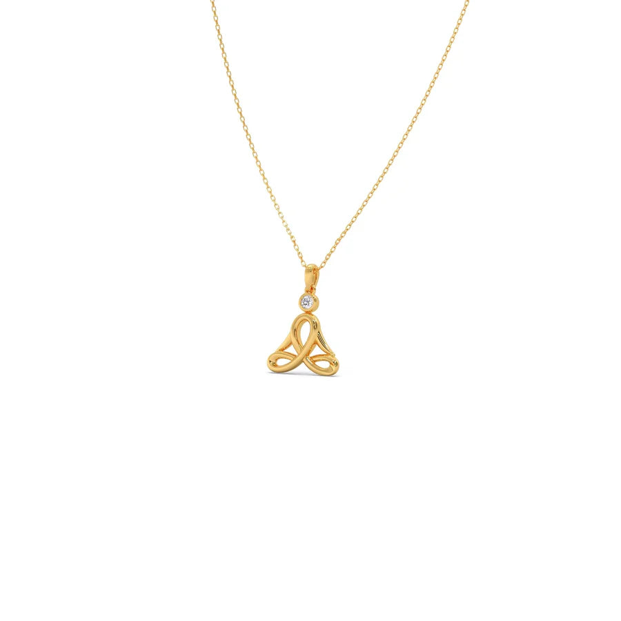 Trinity Knot Diamond Pendant Necklace – Yellow, Rose & White Gold Celtic Design | Trending Jewellery for Women