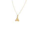 Trinity Knot Diamond Pendant Necklace – Yellow, Rose & White Gold Celtic Design | Trending Jewellery for Women
