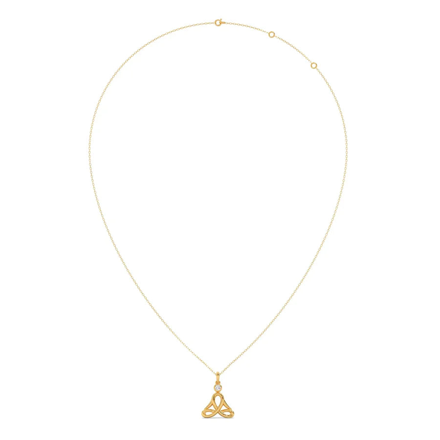 Trinity Knot Diamond Pendant Necklace – Yellow, Rose & White Gold Celtic Design | Trending Jewellery for Women