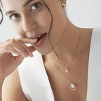 Open Heart Diamond Necklace – Gold Chain Pendant for Her