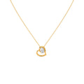 Open Heart Diamond Necklace – Gold Chain Pendant for Her