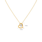 Open Heart Diamond Necklace – Gold Chain Pendant for Her