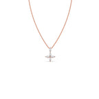 Marquise Diamond Flower Necklace for Women – Yellow, Rose & Silver Gold Pendant