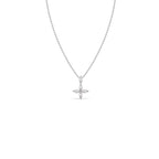 Marquise Diamond Flower Necklace for Women – Yellow, Rose & Silver Gold Pendant