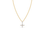 Marquise Diamond Flower Necklace for Women – Yellow, Rose & Silver Gold Pendant