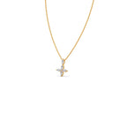 Marquise Diamond Flower Necklace for Women – Yellow, Rose & Silver Gold Pendant