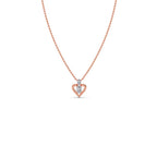 Heart Diamond Pendant Necklace – Yellow, Rose & White Gold Love Charm for Women