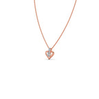 Heart Diamond Pendant Necklace – Yellow, Rose & White Gold Love Charm for Women
