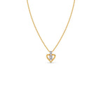 Heart Diamond Pendant Necklace – Yellow, Rose & White Gold Love Charm for Women