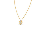 Heart Diamond Pendant Necklace – Yellow, Rose & White Gold Love Charm for Women