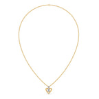 Heart Diamond Pendant Necklace – Yellow, Rose & White Gold Love Charm for Women