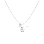 Double Round Diamond Drop Pendant Necklace in Yellow Gold
