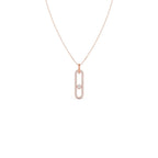 Paperclip Diamond Pendant Necklace in Yellow Gold – Contemporary Charm