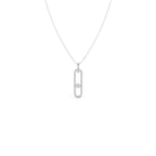 Paperclip Diamond Pendant Necklace in Yellow Gold – Contemporary Charm