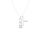 Paperclip Diamond Pendant Necklace in Yellow Gold – Contemporary Charm