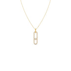 Paperclip Diamond Pendant Necklace in Yellow Gold – Contemporary Charm