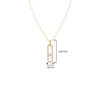 Paperclip Diamond Pendant Necklace in Yellow Gold – Contemporary Charm