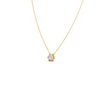 Hexagon Diamond Pendant Necklace – Geometric Gold Jewelry for Women
