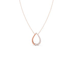 Teardrop Diamond Pendant Necklace – Elegant Drop Design in Yellow, Rose & Silver Gold