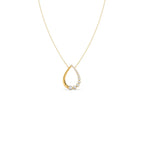 Teardrop Diamond Pendant Necklace – Elegant Drop Design in Yellow, Rose & Silver Gold