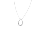 Teardrop Diamond Pendant Necklace – Elegant Drop Design in Yellow, Rose & Silver Gold