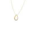 Teardrop Diamond Pendant Necklace – Elegant Drop Design in Yellow, Rose & Silver Gold